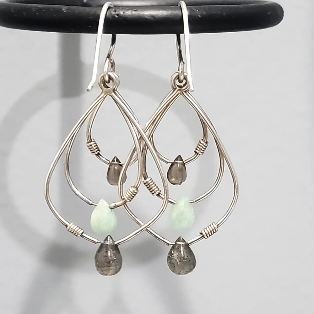 Silpada 925 Sterling Mixed Material Earrings W2036